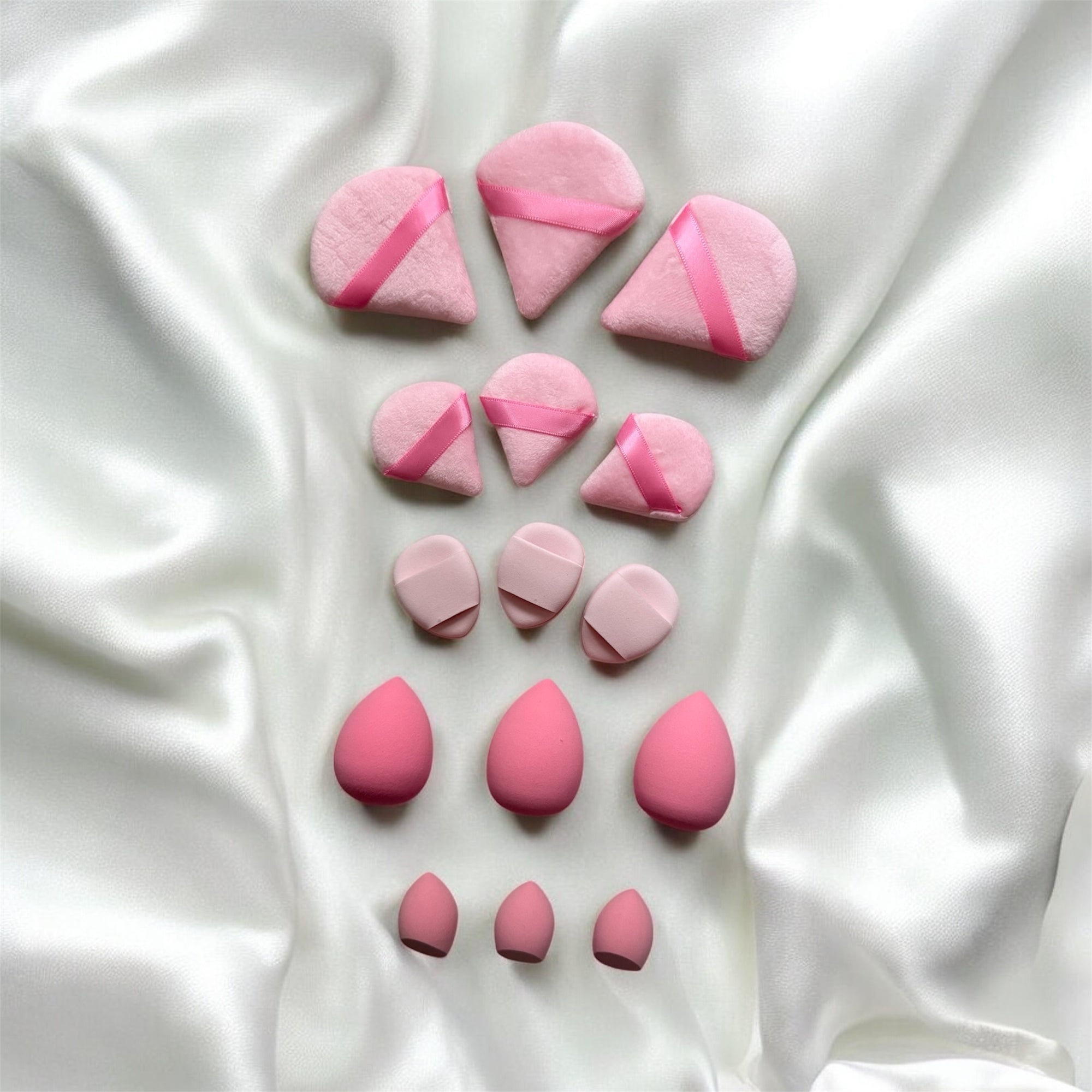 Set de beauty blender et houpettes - 15pcs