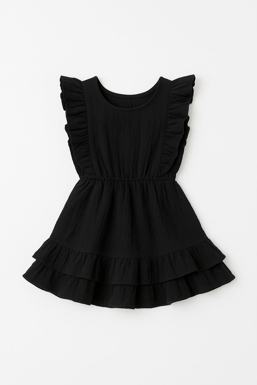 Combi-short à volants en gaz de coton