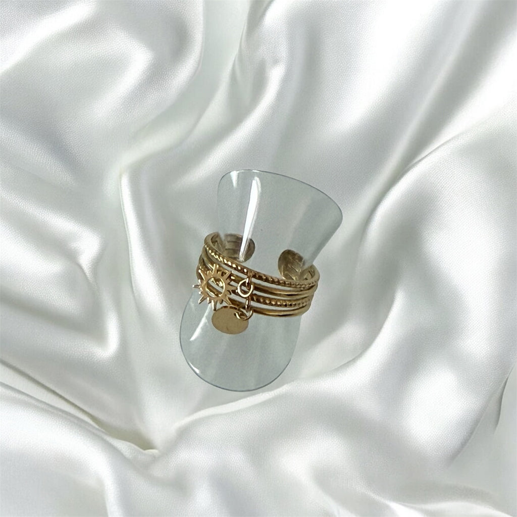 Bague à breloques - Acier inoxydable