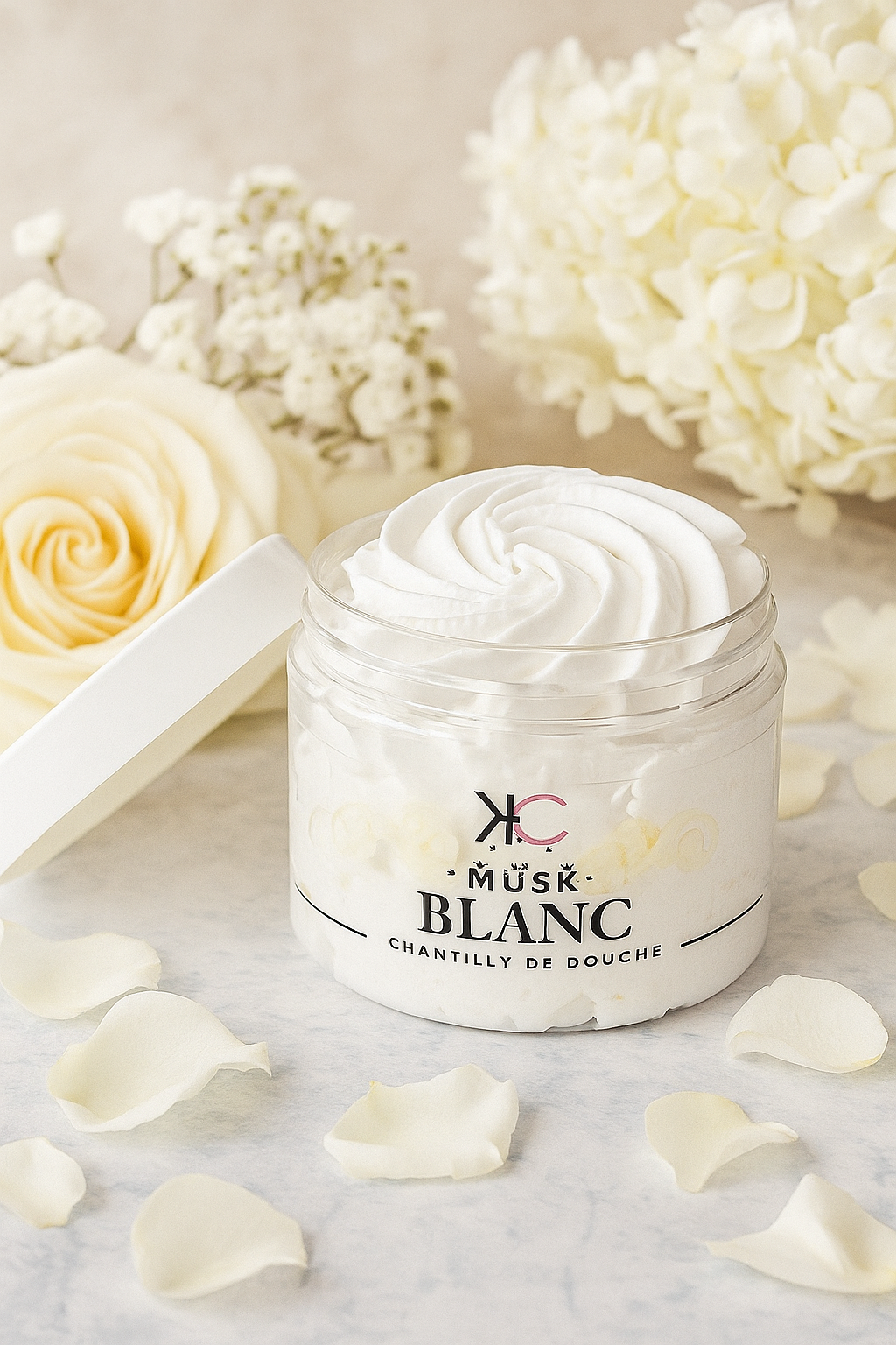 Chantilly de douche parfumée