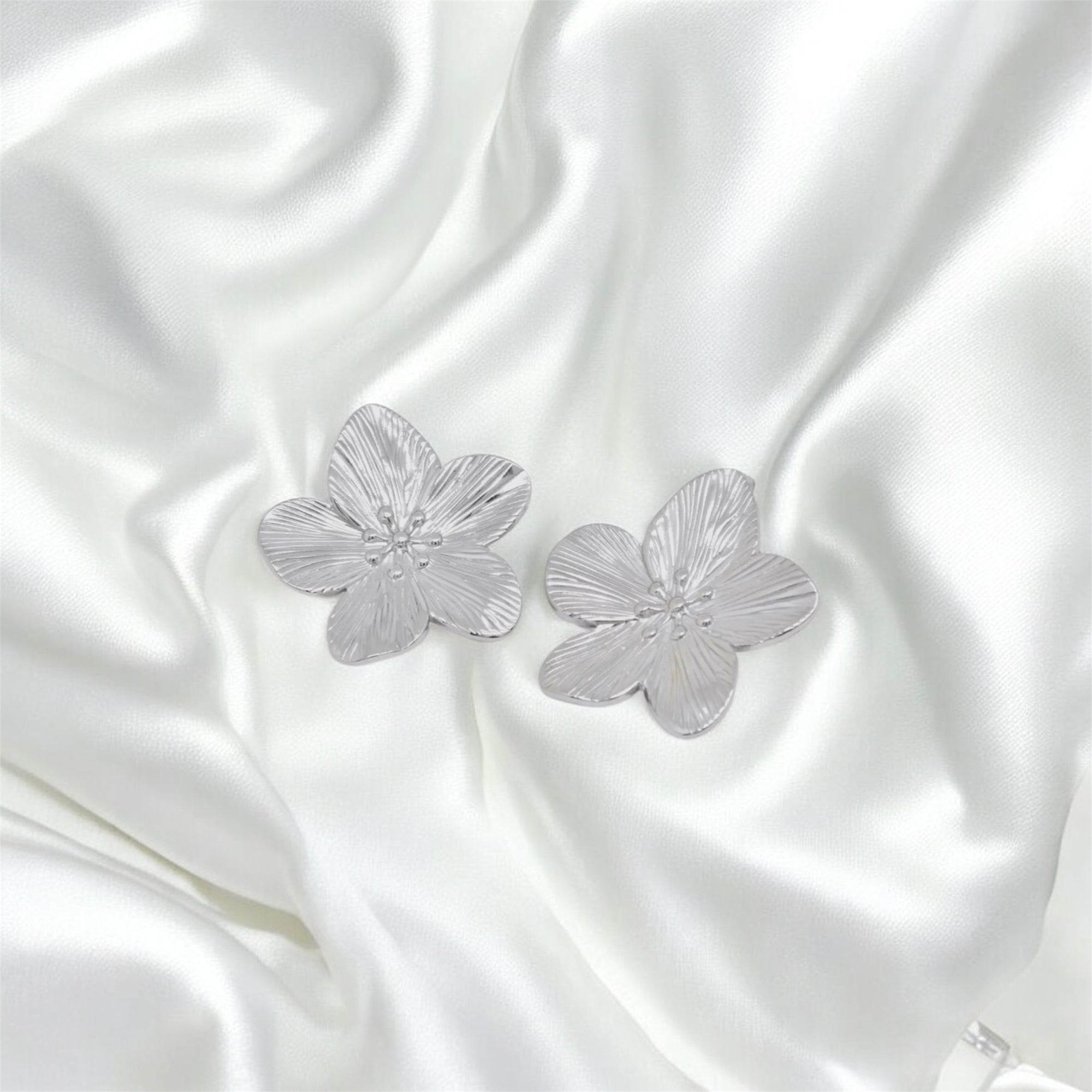Boucles d’oreilles fleurs - Acier inoxydable