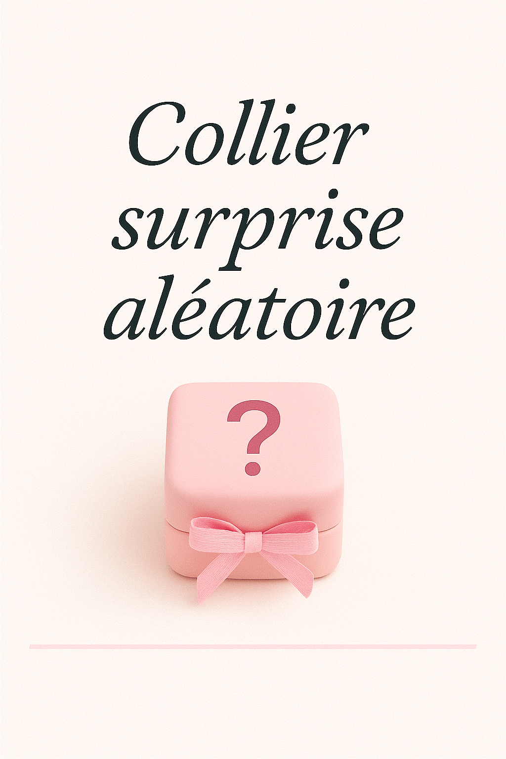 Collier surprise aléatoire - Acier inoxydable